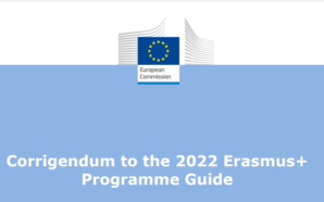 Pubblicate le modifiche alla Guida al Programma Erasmus+ 2022